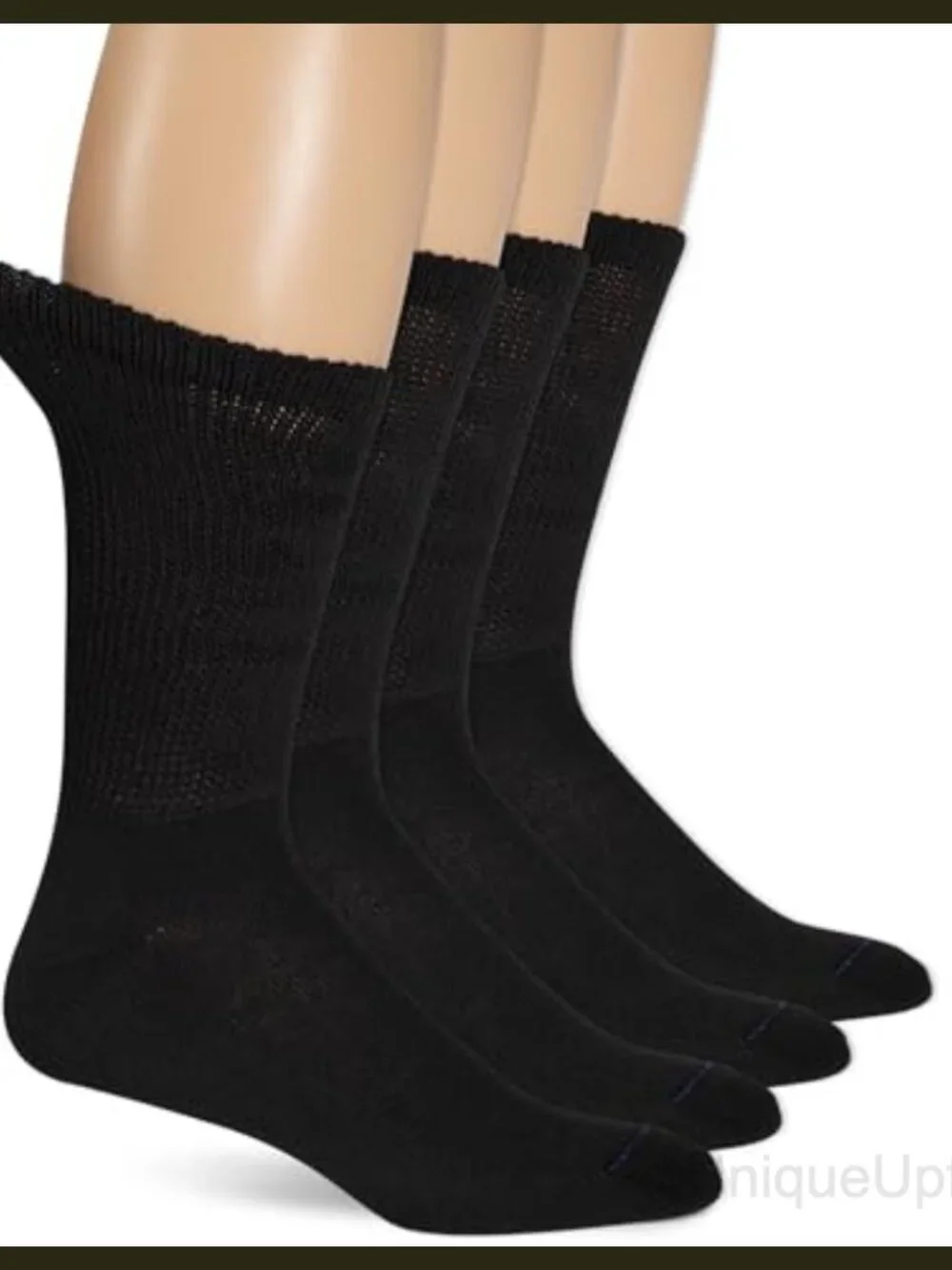 Diabetic Circulatory Non-Binding Cushioned Crew Socks 4 Pairs